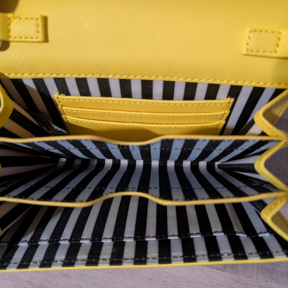 Marc Tetro Yellow Crossbody Bag with Dachshund, Matching Wallet - Picture 7 of 8